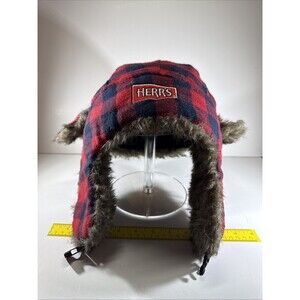 Philadelphia Phillies  Aviator Hat  RED PLAID CAP Faux FUR Melonwear Winter